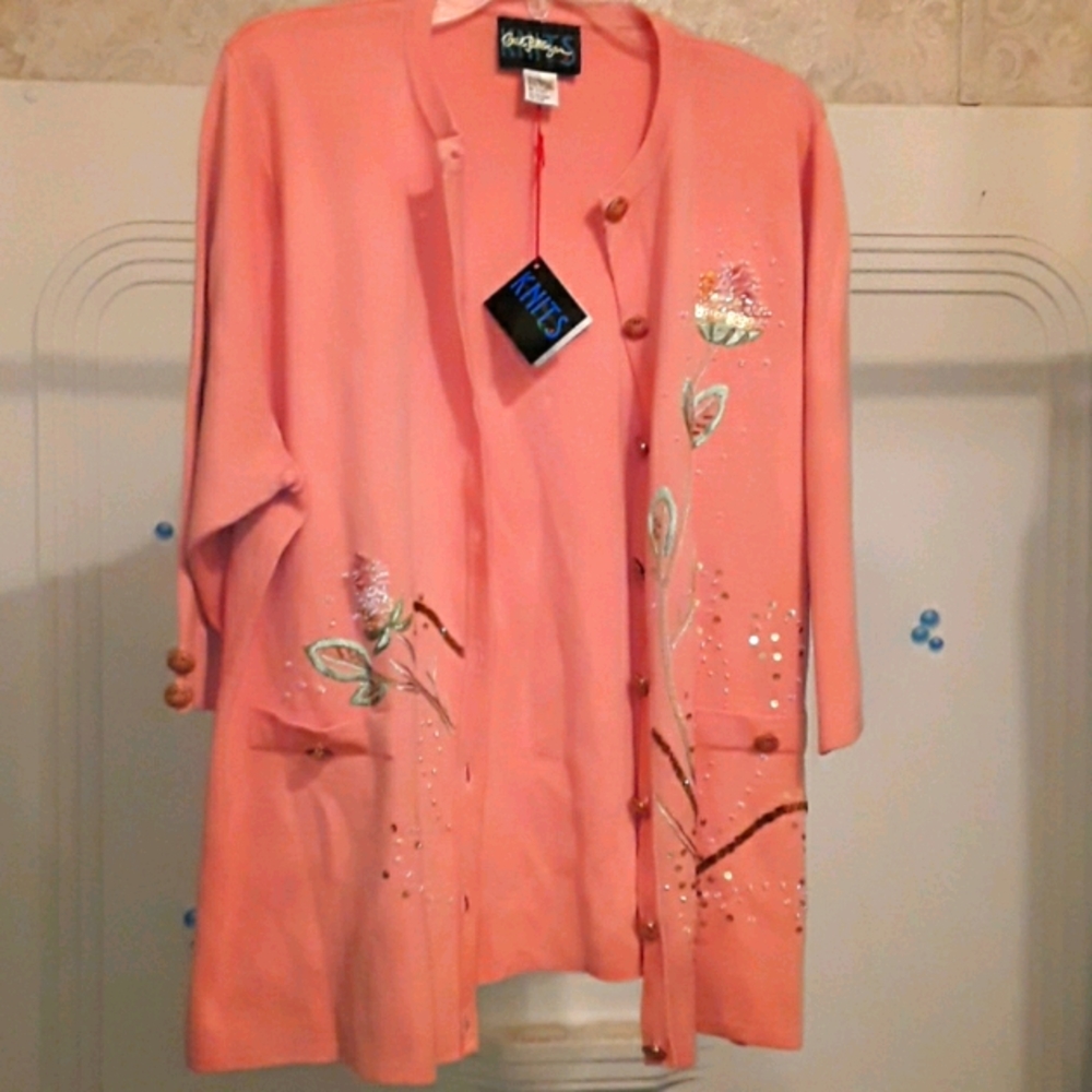 Embroidered Pink Large Top